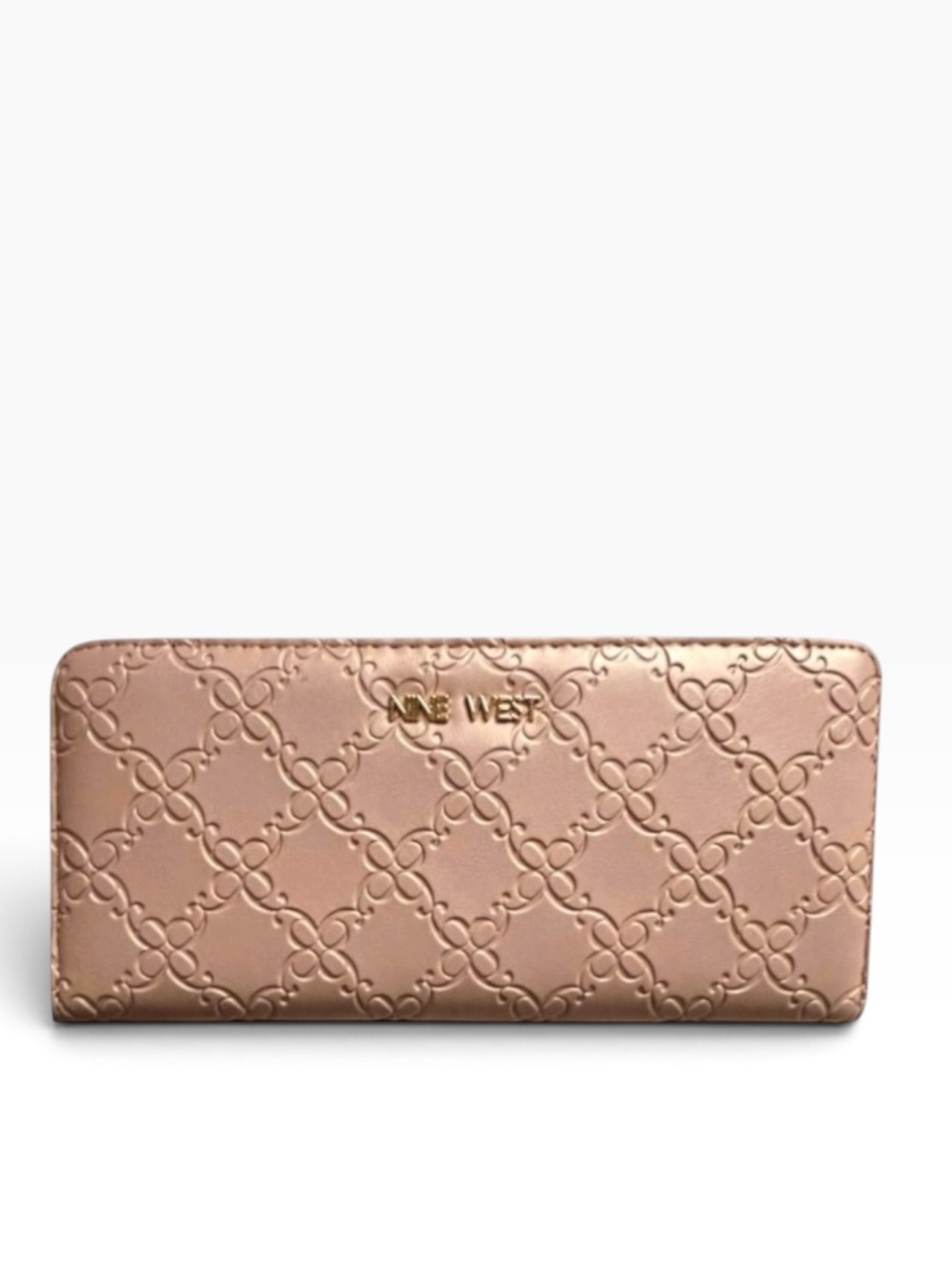 Nine West Logo Embossed Zip Around Wallet